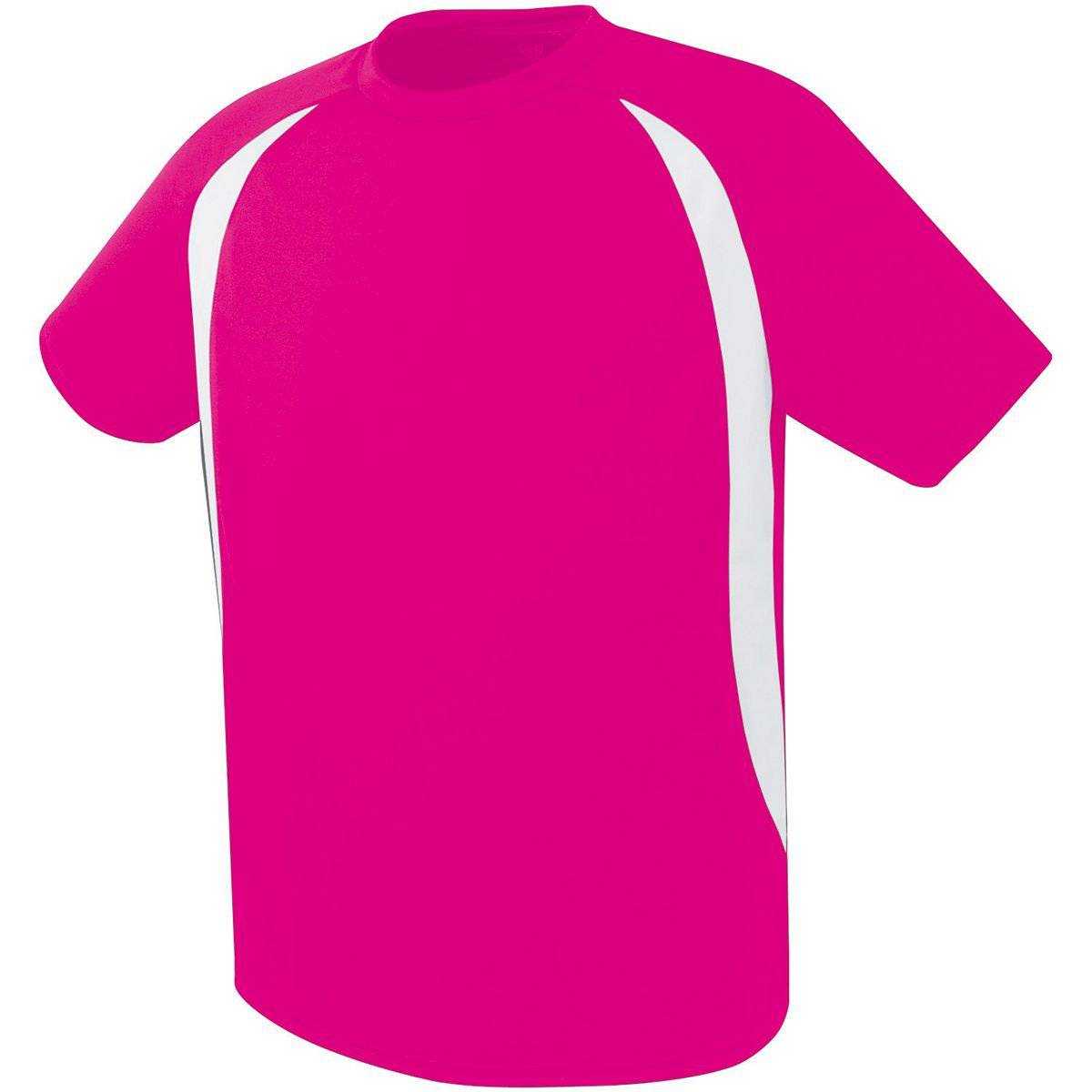 High Five 322780 Liberty Soccer Jersey Adult - Raspberry White - HIT a Double