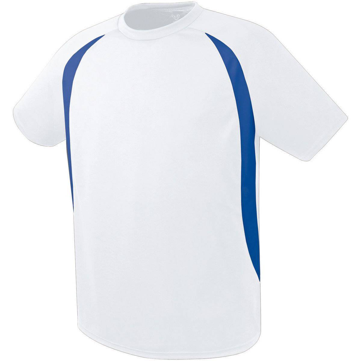 High Five 322780 Liberty Soccer Jersey Adult - White Royal - HIT a Double