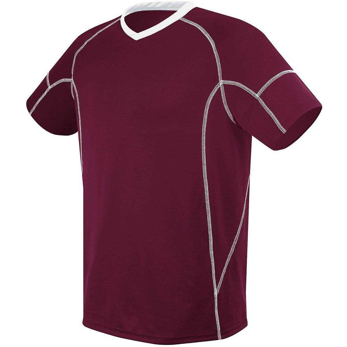 High Five 322820 Kinetic Jersey Adult - Maroon White - HIT a Double