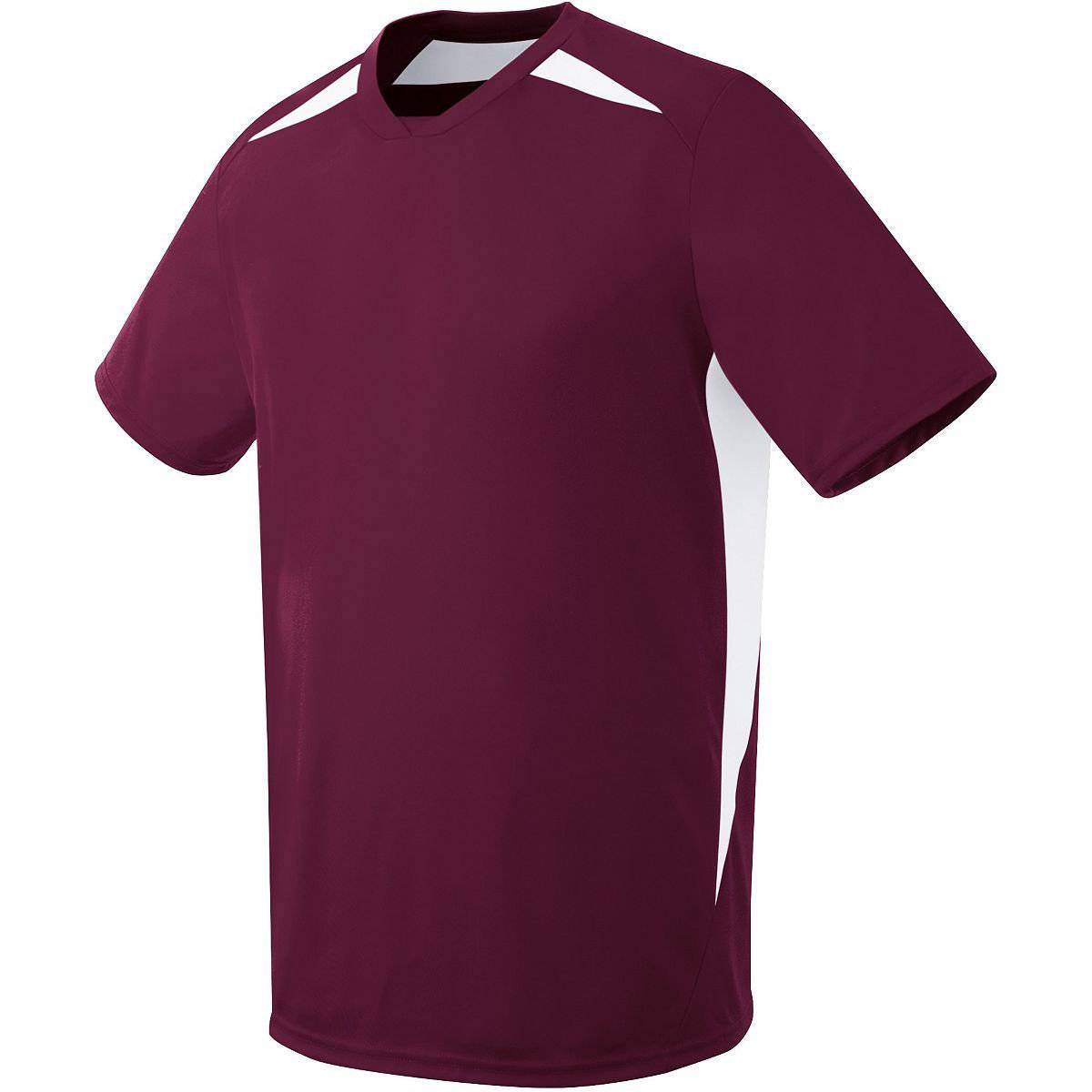 High Five 322870 Adult Hawk Jersey - Maroon White - HIT a Double