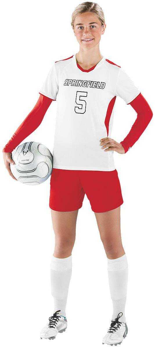 High Five 322890 Adult Globe Jersey - Power Orange White - HIT a Double