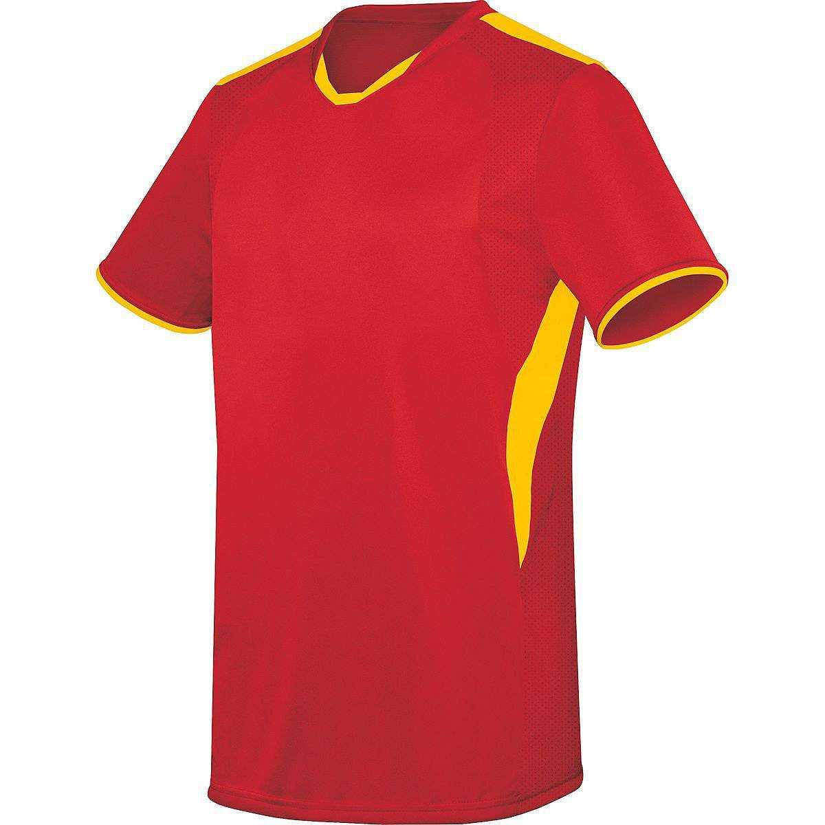 High Five 322890 Adult Globe Jersey - Scarlet Athletic Gold - HIT a Double