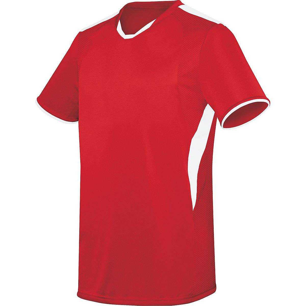 High Five 322890 Adult Globe Jersey - Scarlet White - HIT a Double
