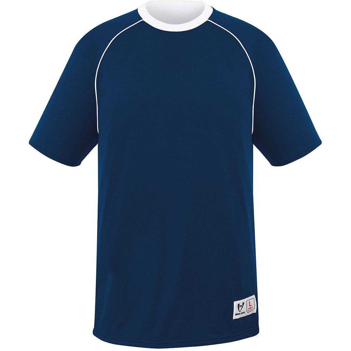 High Five 322900 Adult Conversion Reversible Jersey - Navy White - HIT a Double