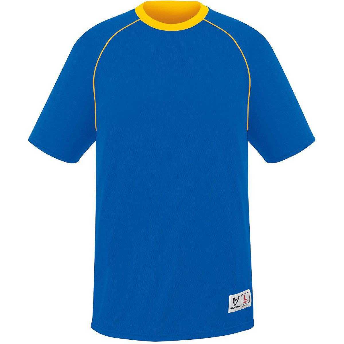 High Five 322900 Adult Conversion Reversible Jersey - Royal Gold - HIT a Double