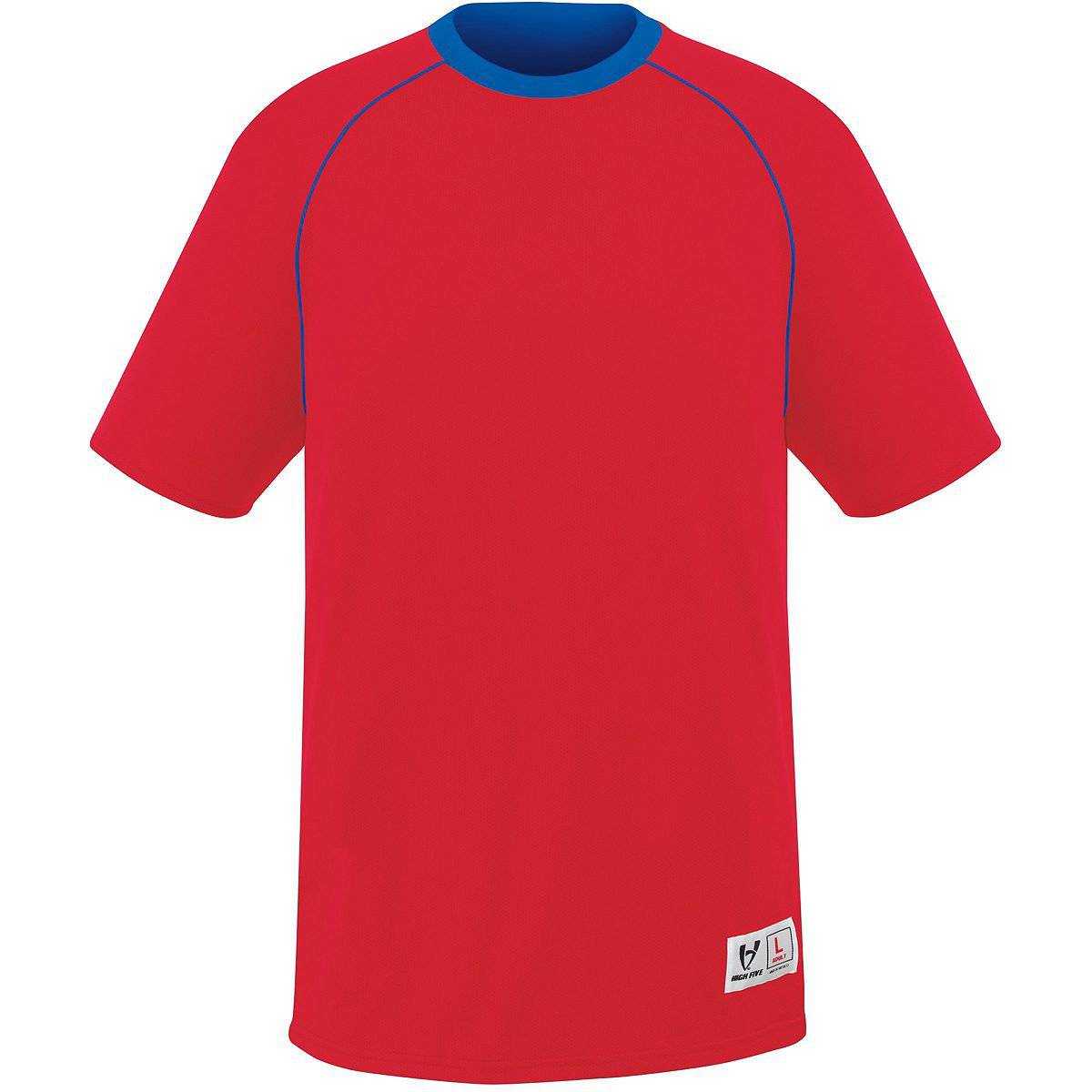 High Five 322900 Adult Conversion Reversible Jersey - Scarlet Royal - HIT a Double