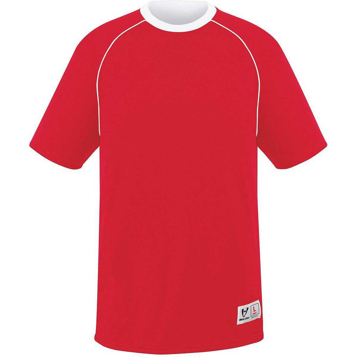 High Five 322900 Adult Conversion Reversible Jersey - Scarlet White - HIT a Double