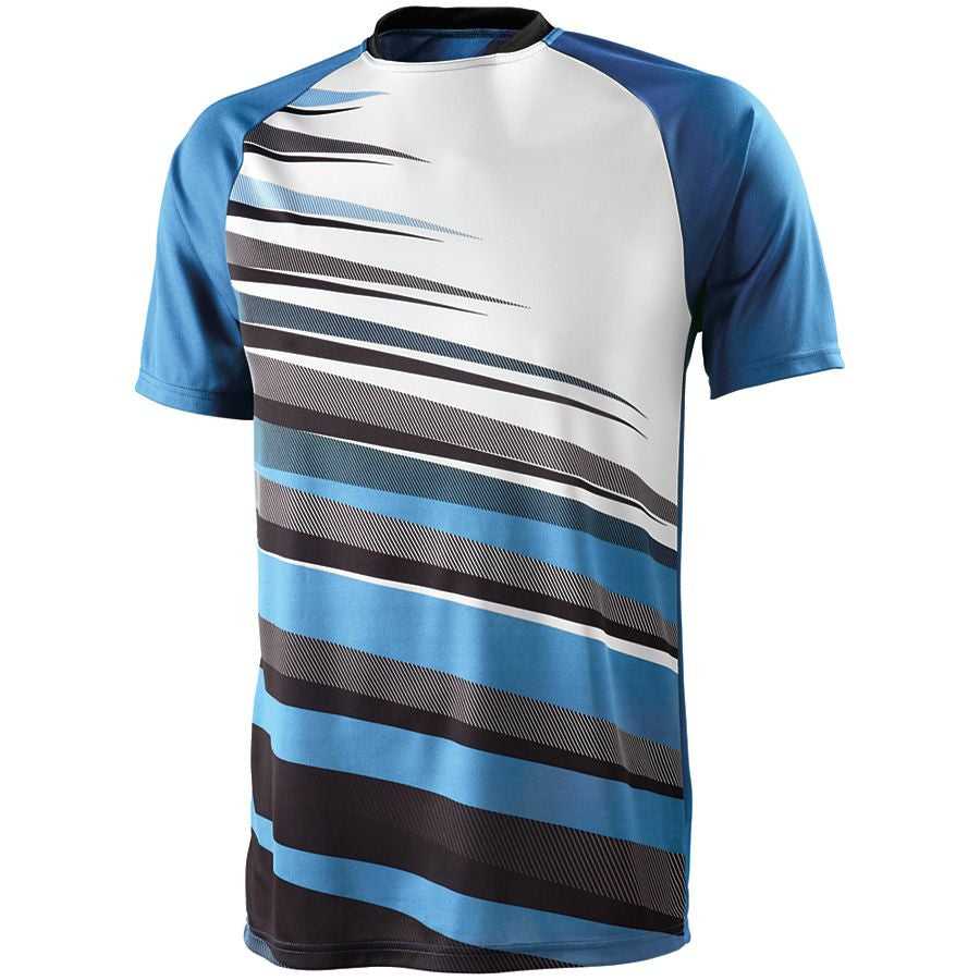 High Five 322910 Adult Galactic Jersey - Columbia Blue Black White - HIT a Double