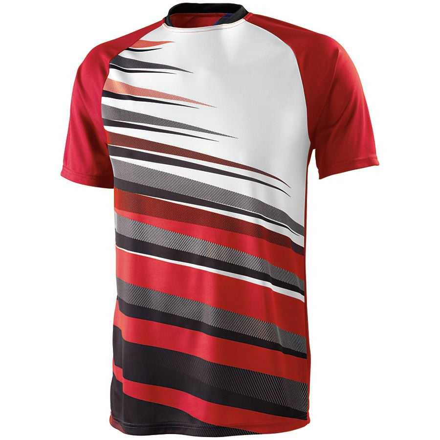 High Five 322911 Youth Galactic Jersey - Scarlet Black White - HIT a Double
