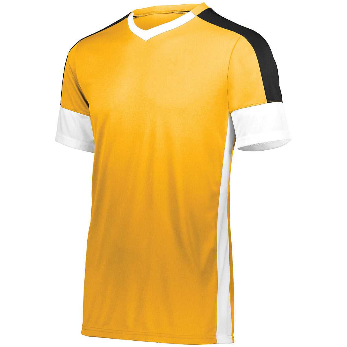 High Five 322931 Youth Wembley Soccer Jersey - Athletic Gold White Black - HIT a Double