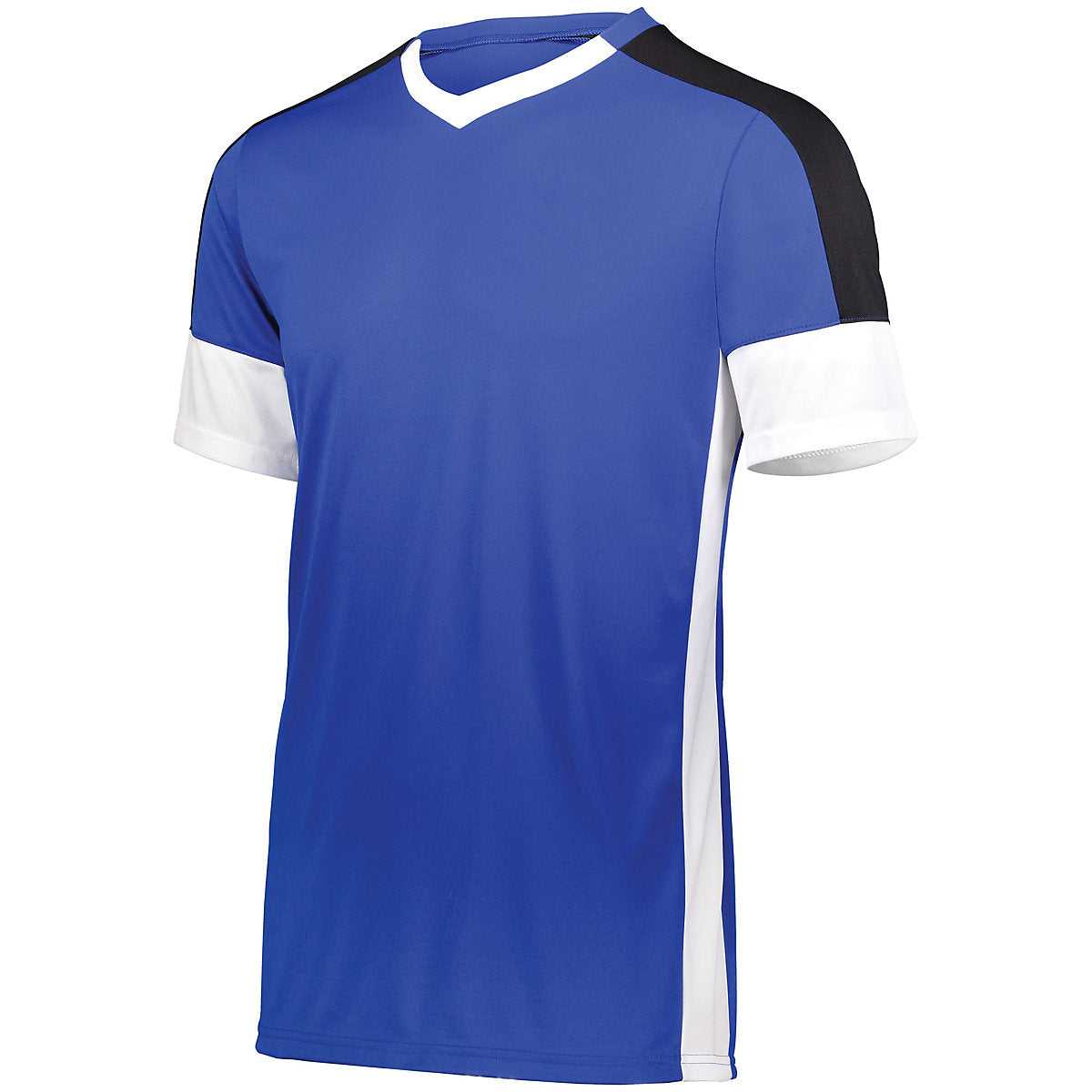 High Five 322931 Youth Wembley Soccer Jersey - Royal White Black - HIT a Double