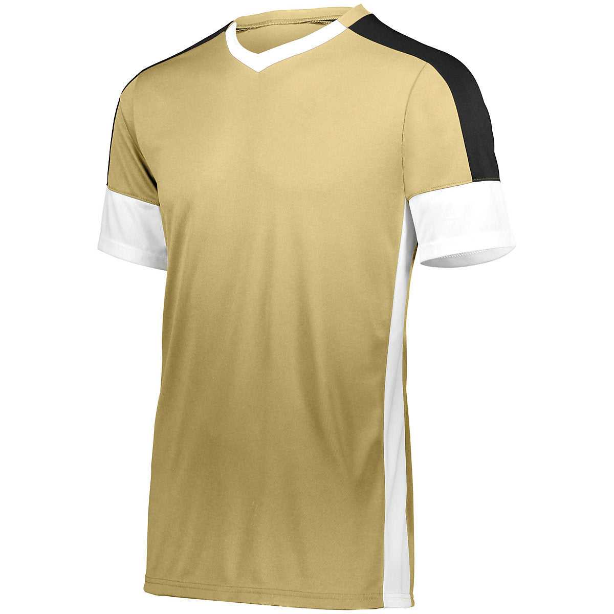 High Five 322931 Youth Wembley Soccer Jersey - Vegas Gold White Black - HIT a Double