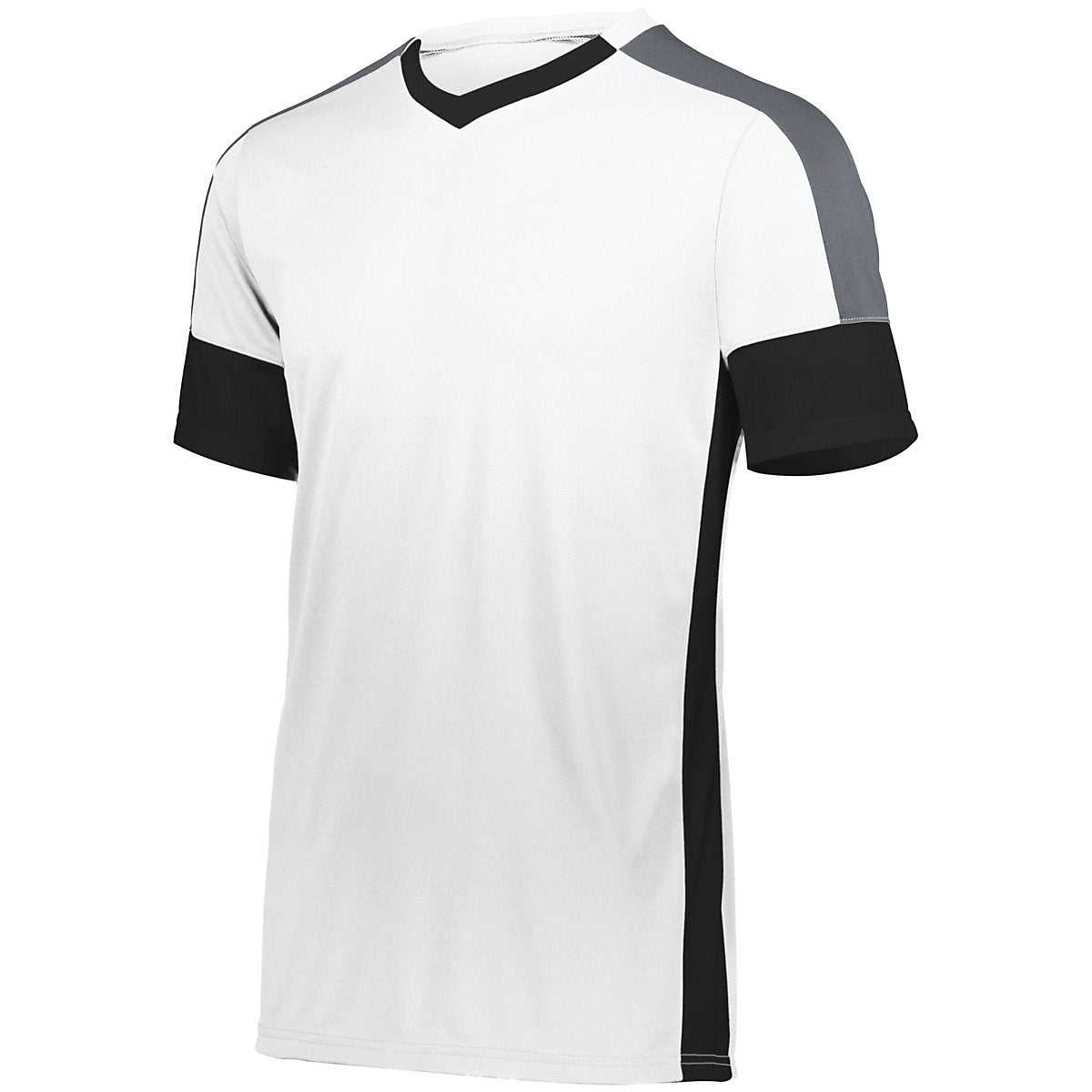 High Five 322931 Youth Wembley Soccer Jersey - White Black Graphite - HIT a Double