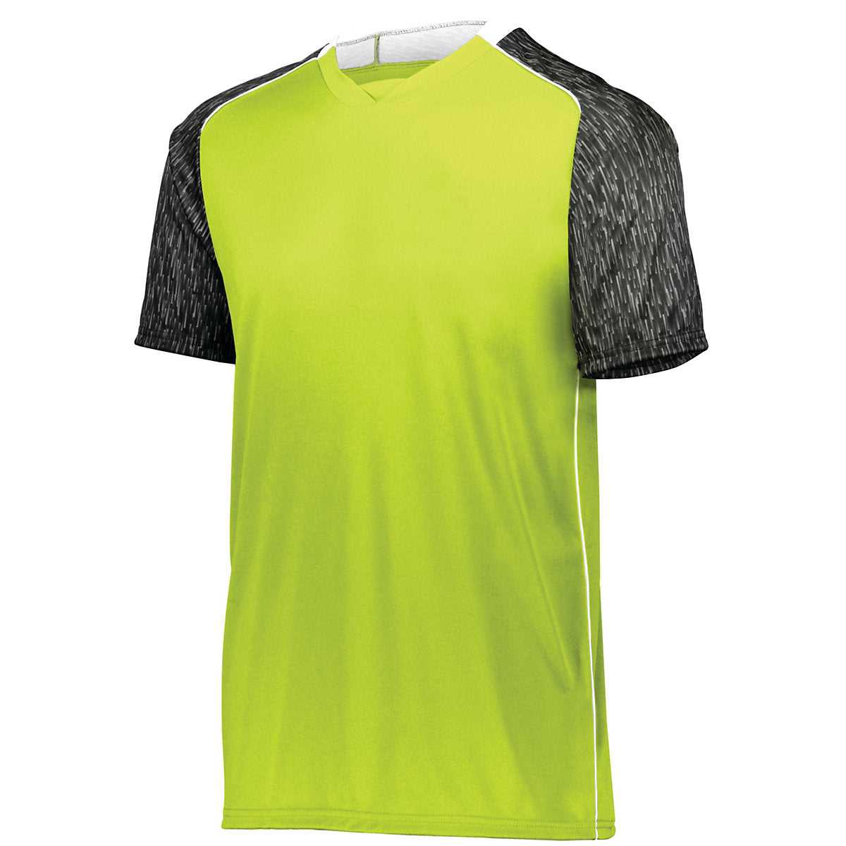 High Five 322940 Hawthorn Soccer Jersey - Lime Black Print White - HIT a Double