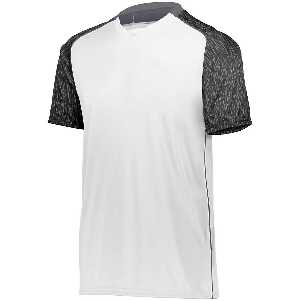 High Five 322940 Hawthorn Soccer Jersey - White Black Print Graphite - HIT a Double