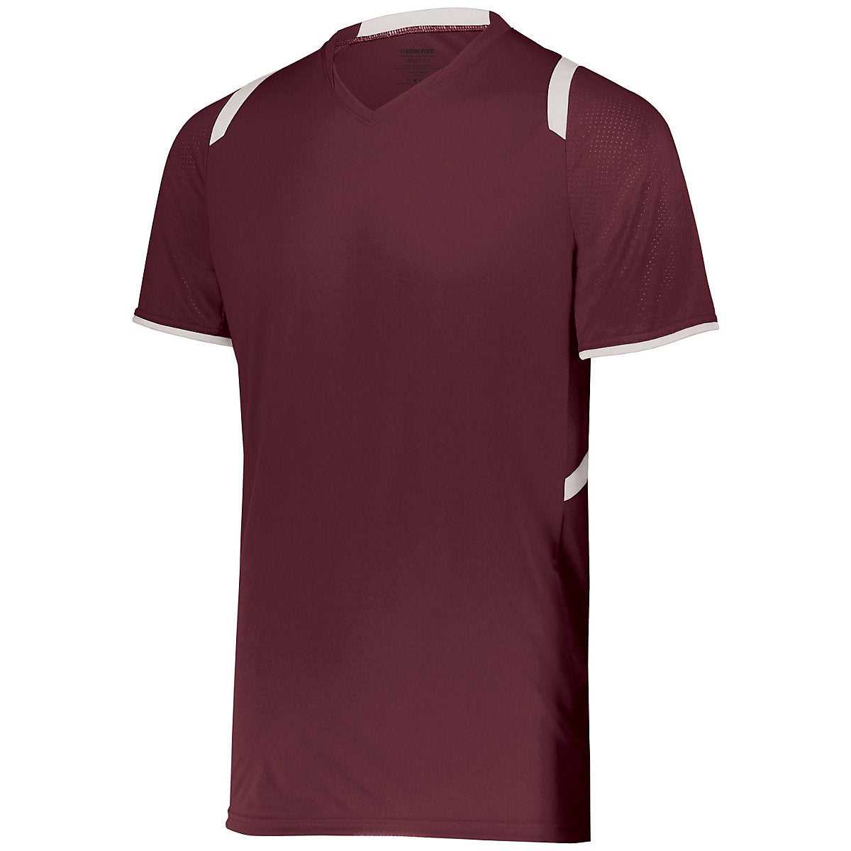 High Five 322960 Millennium Soccer Jersey - Maroon White - HIT a Double