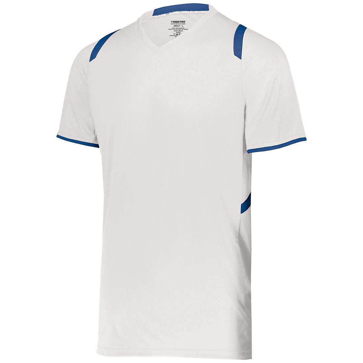 High Five 322960 Millennium Soccer Jersey - White Royal - HIT a Double