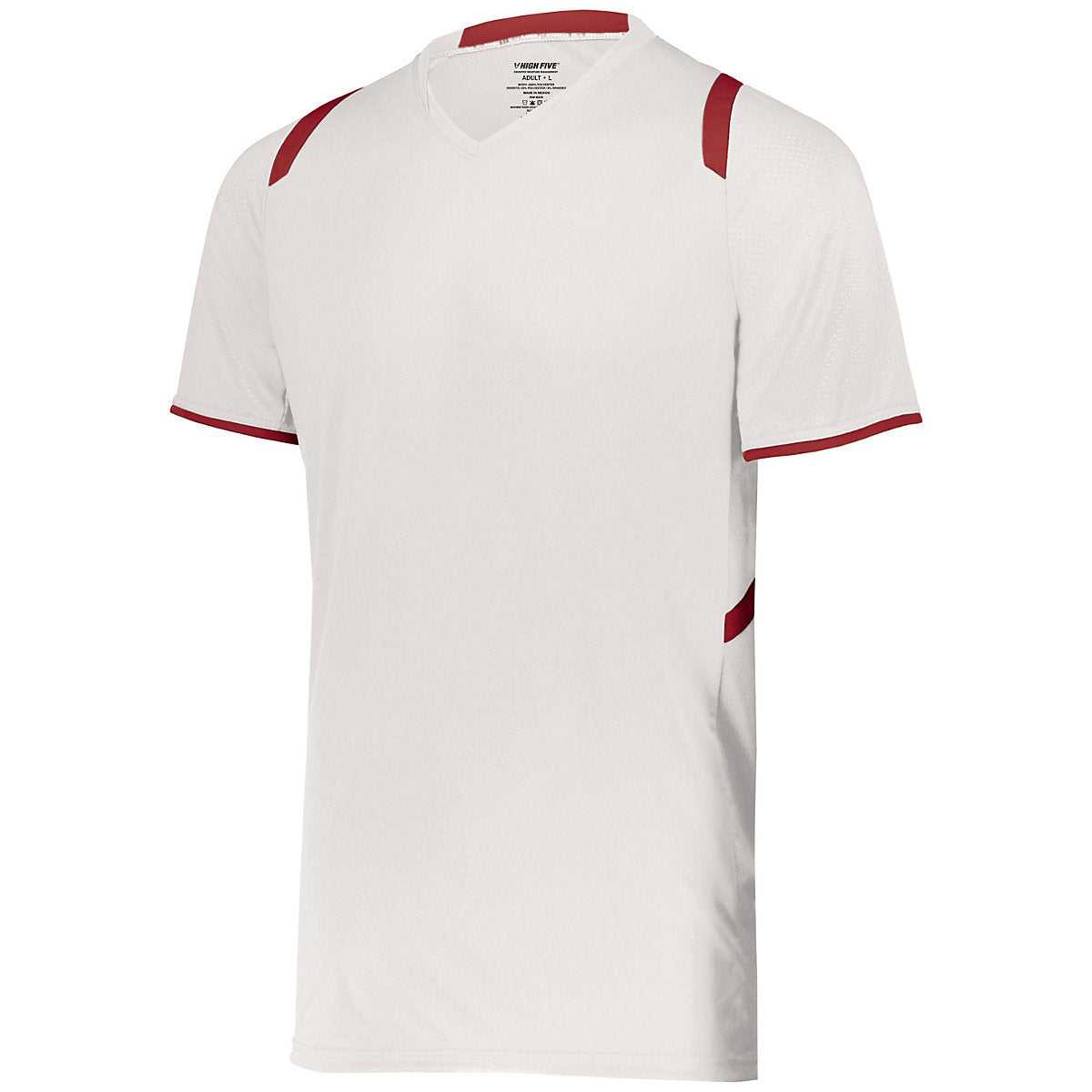 High Five 322960 Millennium Soccer Jersey - White Scarlet - HIT a Double