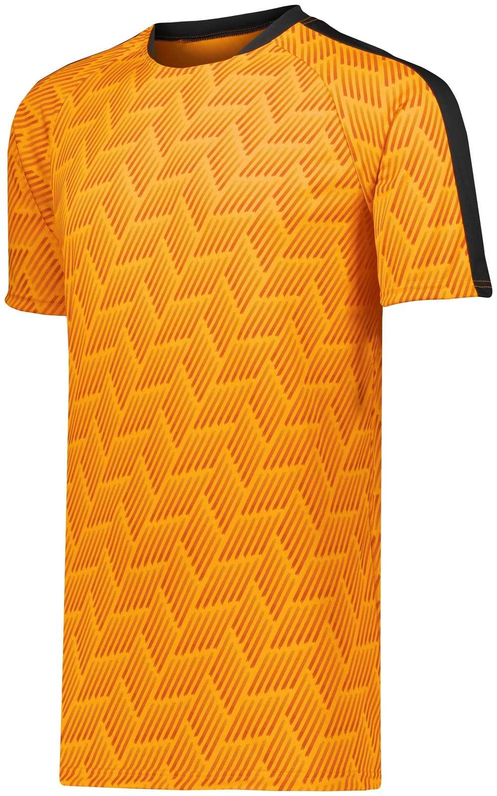 High Five 322981 Youth Hypervolt Jersey - Athletic Gold Print Black - HIT a Double