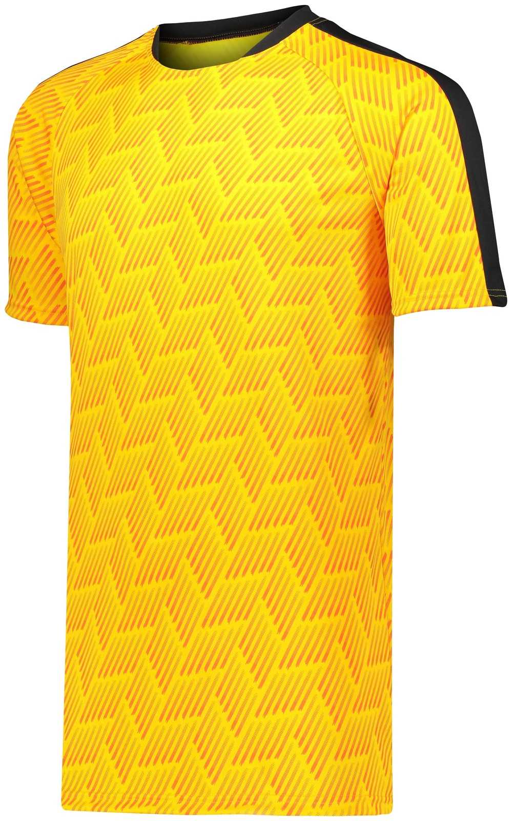 High Five 322981 Youth Hypervolt Jersey - Power Yellow Print Black - HIT a Double