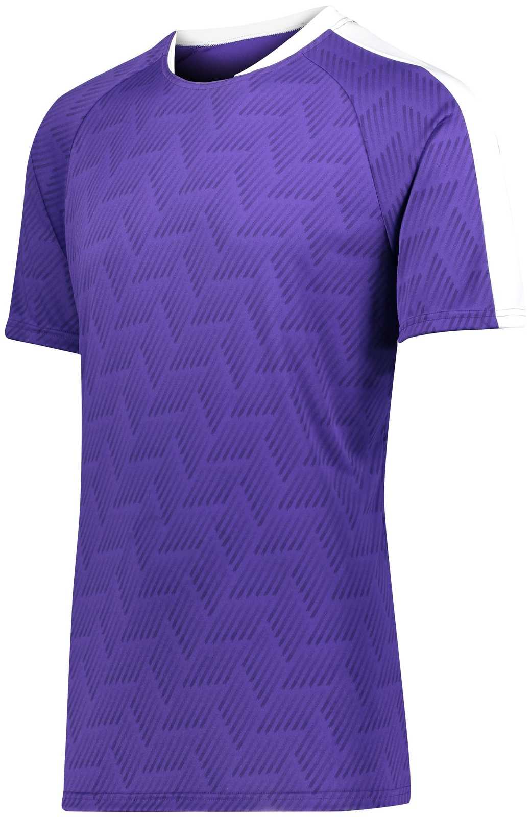High Five 322981 Youth Hypervolt Jersey - Purple Print White - HIT a Double