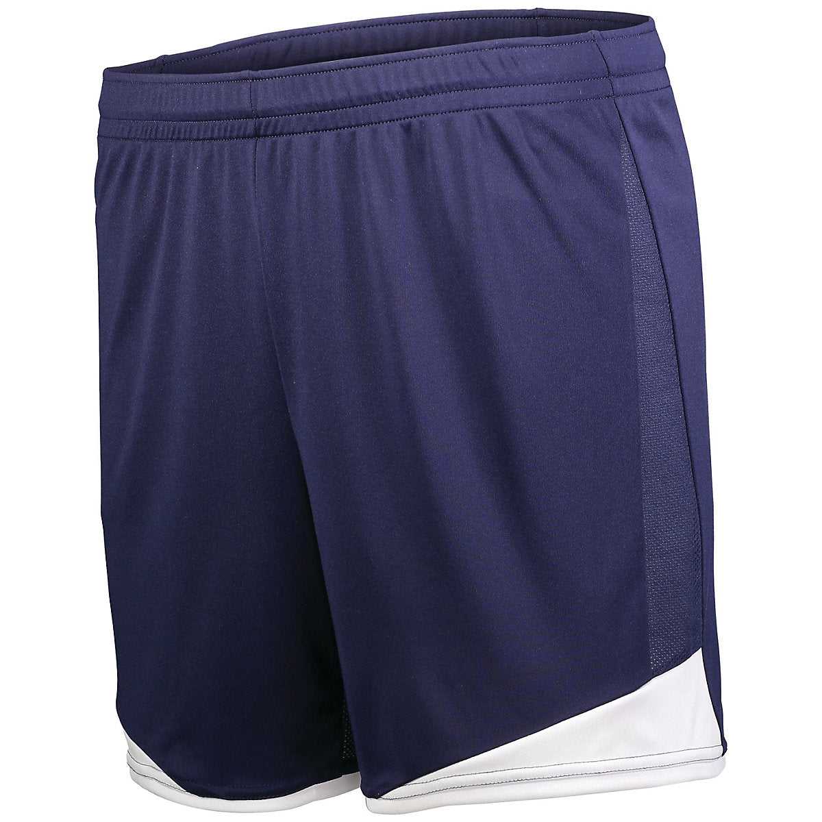 High Five 325442 Ladies Stamford Soccer Shorts - Navy White - HIT a Double