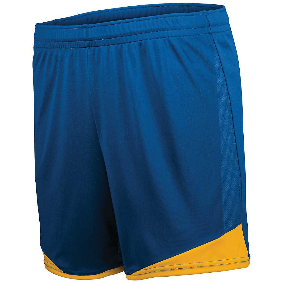 High Five 325442 Ladies Stamford Soccer Shorts - Royal Athletic Gold - HIT a Double