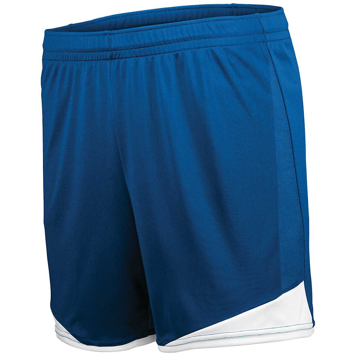 High Five 325442 Ladies Stamford Soccer Shorts - Royal White - HIT a Double