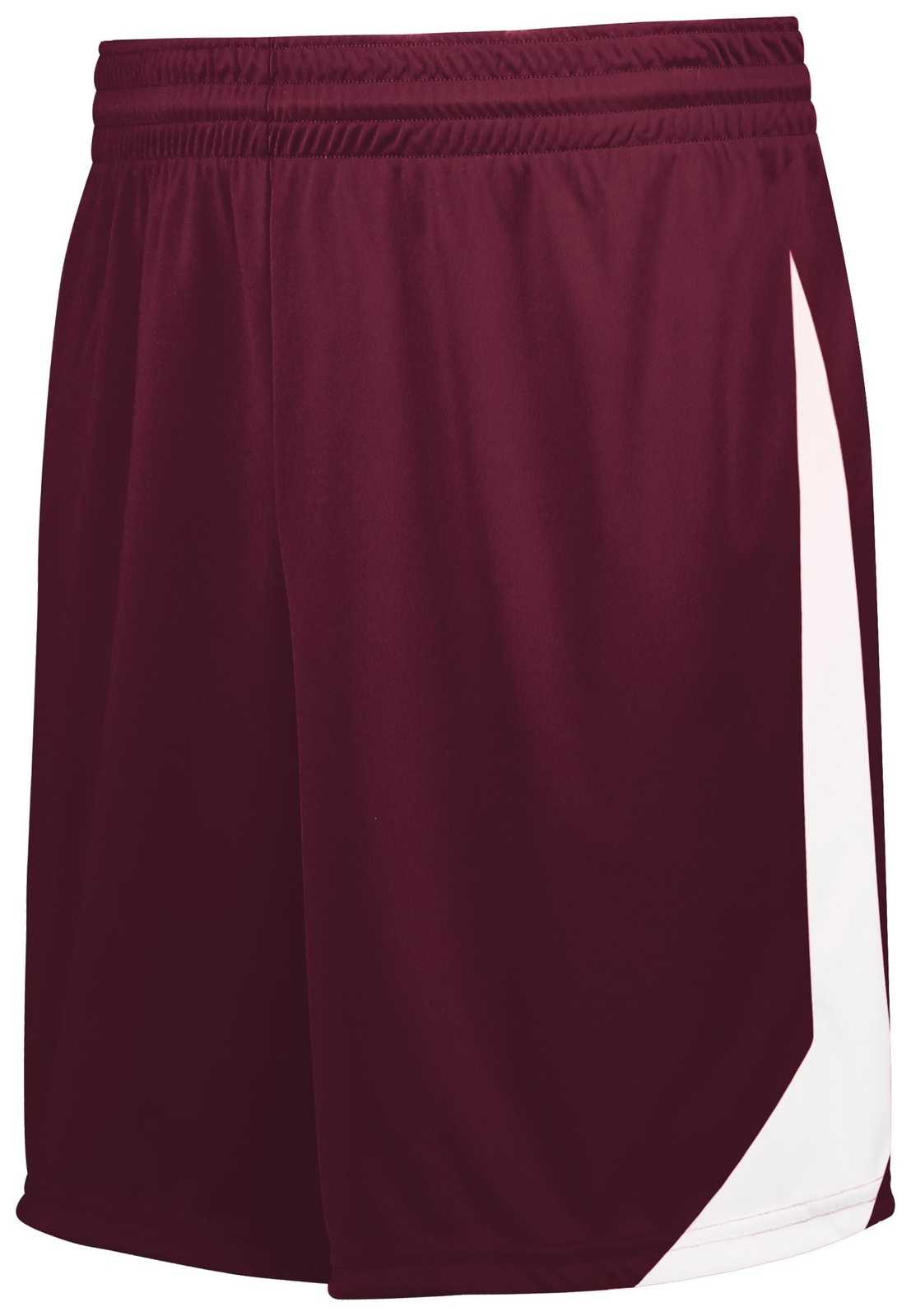 High Five 325451 Youth Athletico Shorts - Maroon White - HIT a Double