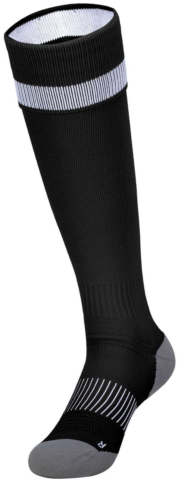 High Five 329120 Impact+ Soccer Sock - Black White Graphite - HIT a Double