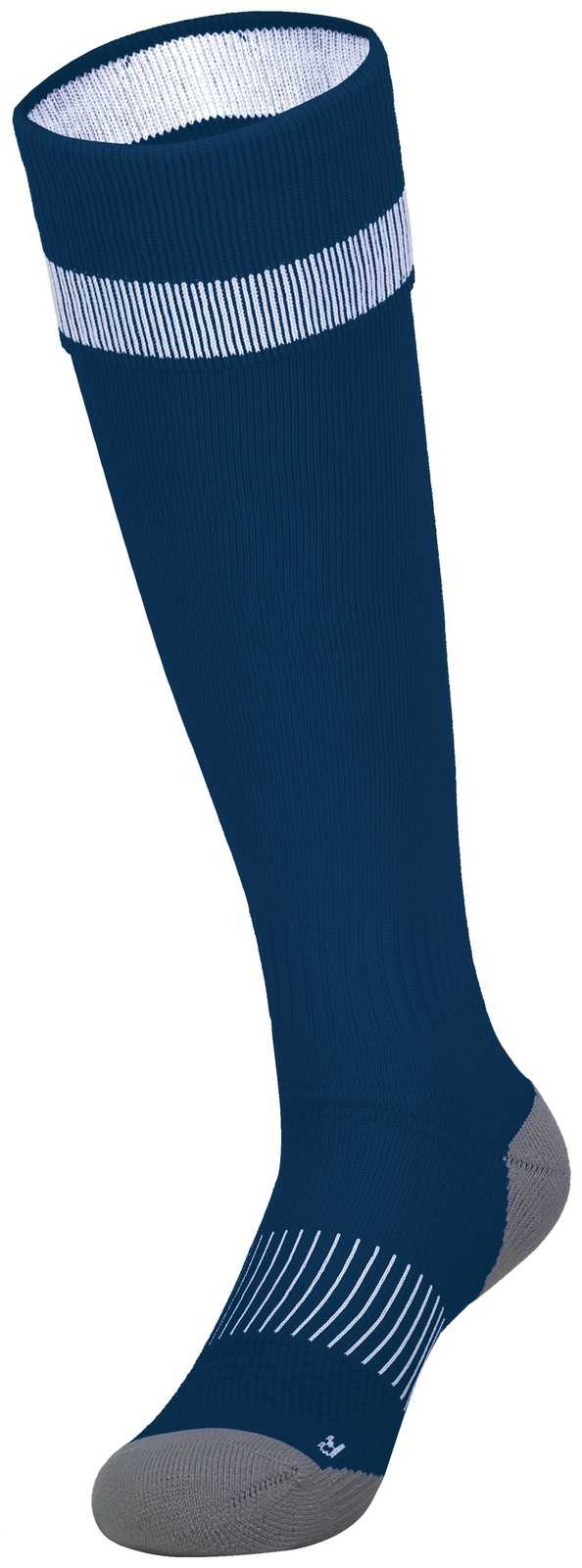 High Five 329120 Impact+ Soccer Sock - Navy White Graphite - HIT a Double