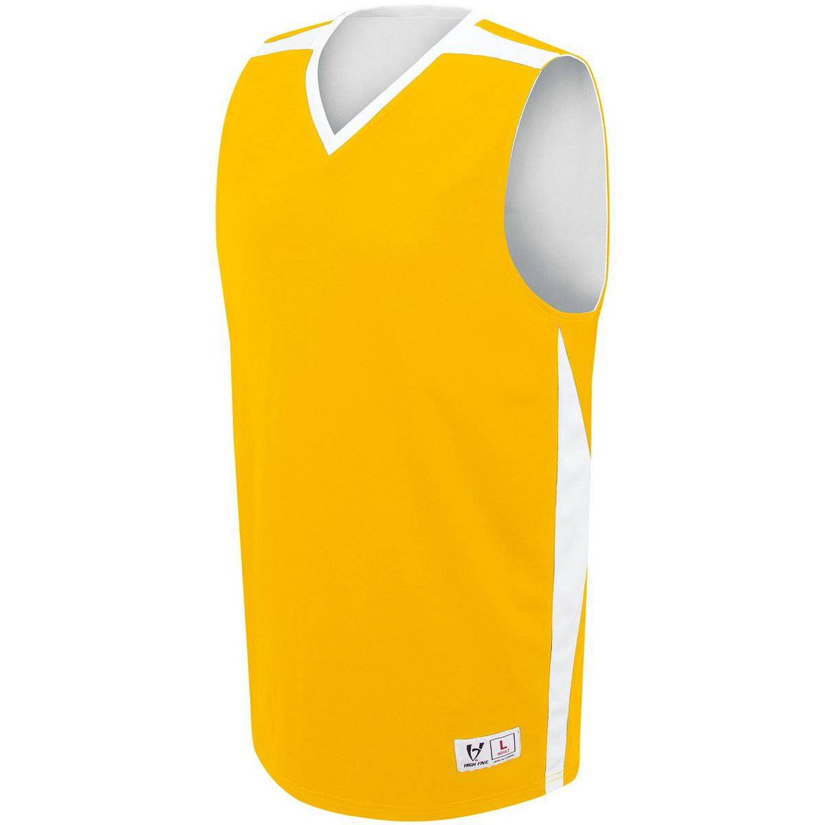High Five 332330 Fusion Reversible Jersey Adult - Athletic Gold White - HIT a Double