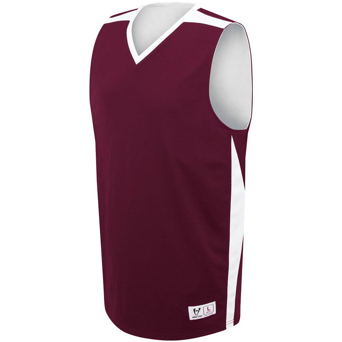 High Five 332330 Fusion Reversible Jersey Adult - Maroon White - HIT a Double
