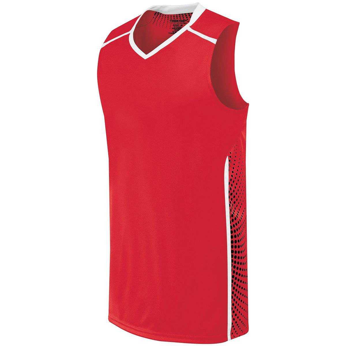 High Five 332390 Adult Comet Jersey - Scarlet White Black - HIT a Double