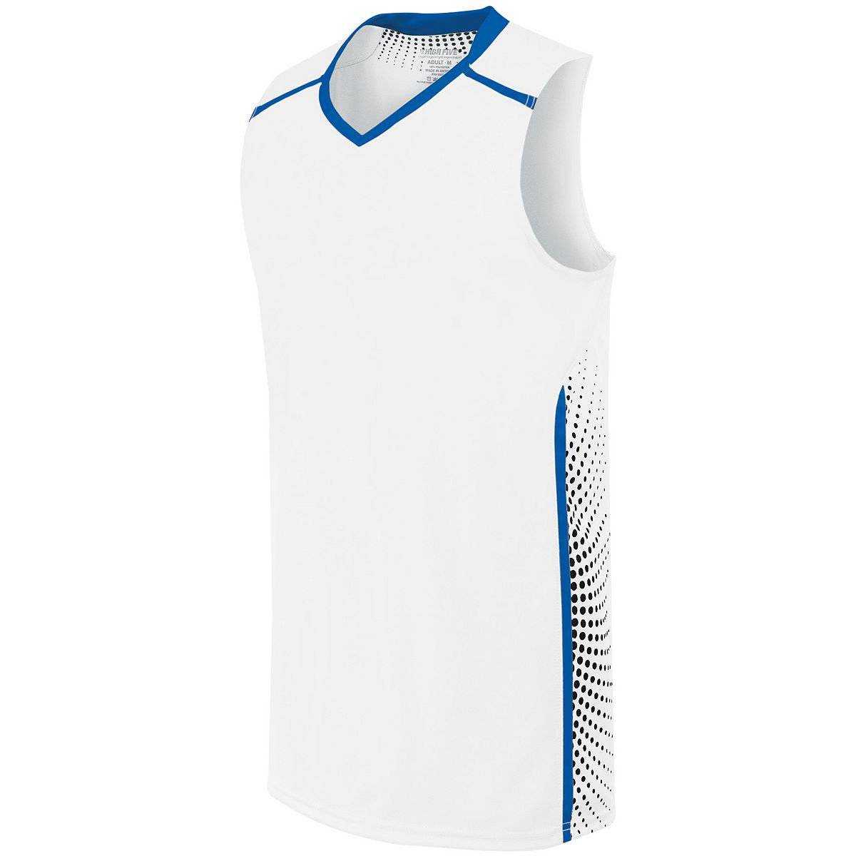 High Five 332390 Adult Comet Jersey - White Royal Black - HIT a Double