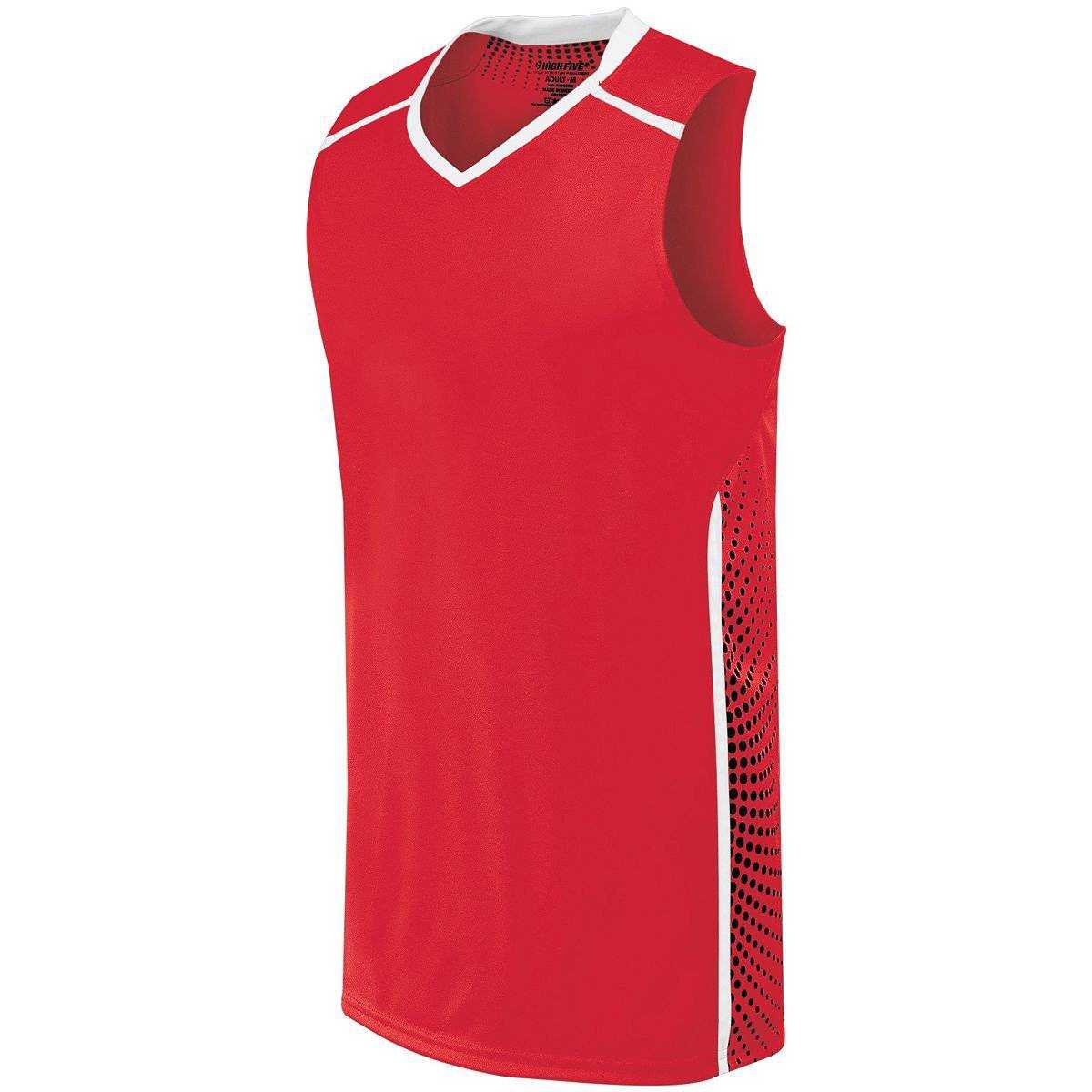 High Five 332392 Womens Comet Jersey - Scarlet White Black - HIT a Double
