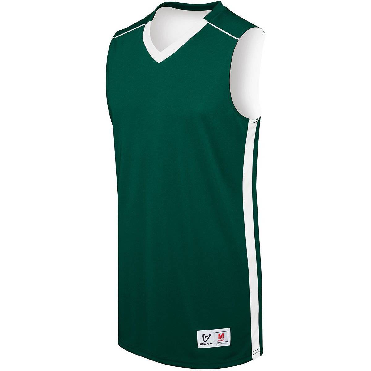 High Five 332400 Adult Reversible Competition Jersey - Forest White - HIT a Double