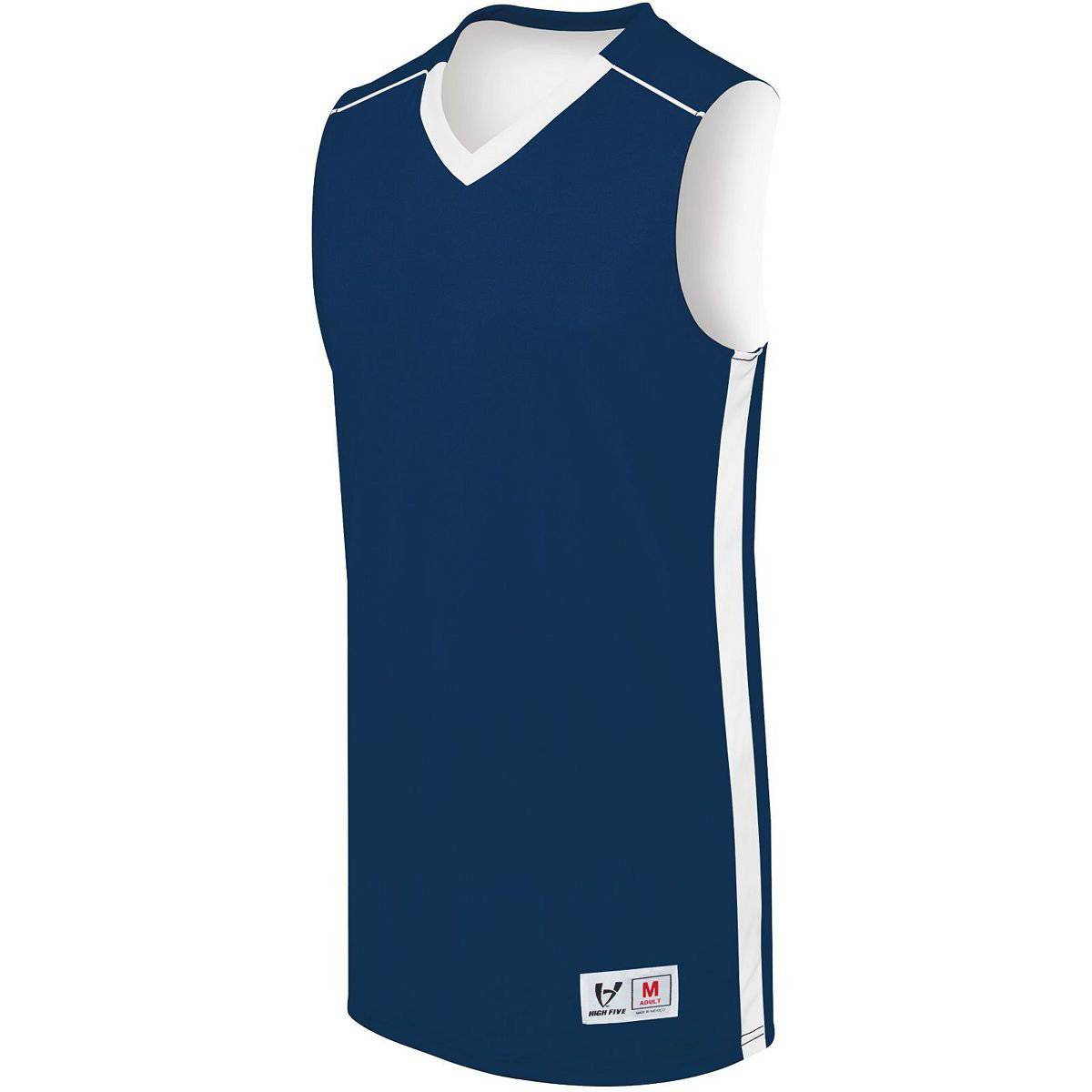 High Five 332400 Adult Reversible Competition Jersey - Navy White - HIT a Double