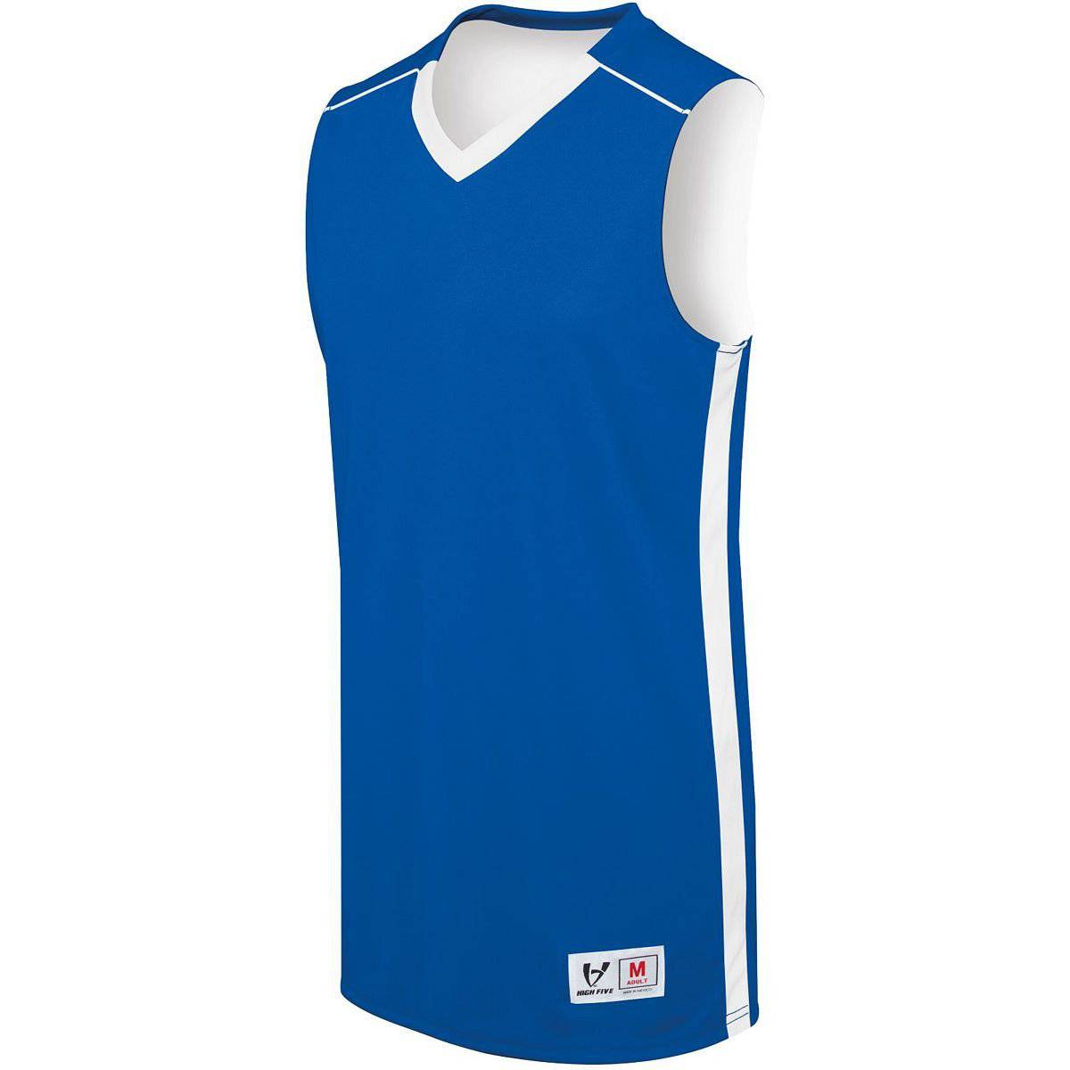 High Five 332400 Adult Reversible Competition Jersey - Royal White - HIT a Double