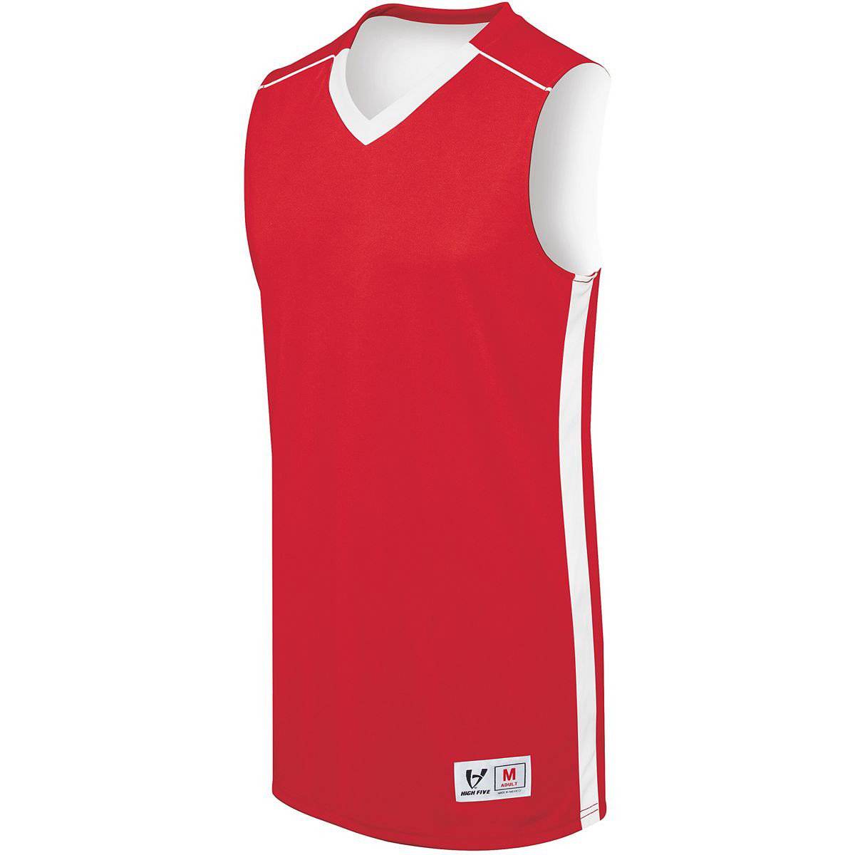 High Five 332400 Adult Reversible Competition Jersey - Scarlet White - HIT a Double