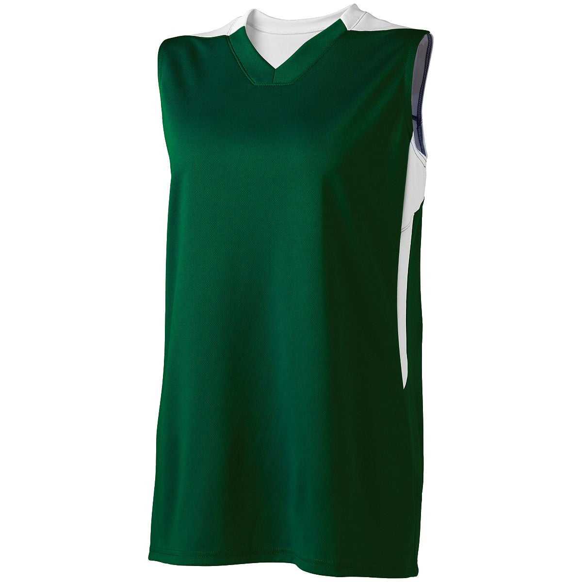 High Five 332412 Women&#39;s Half Court Jersey - Forest White - HIT a Double