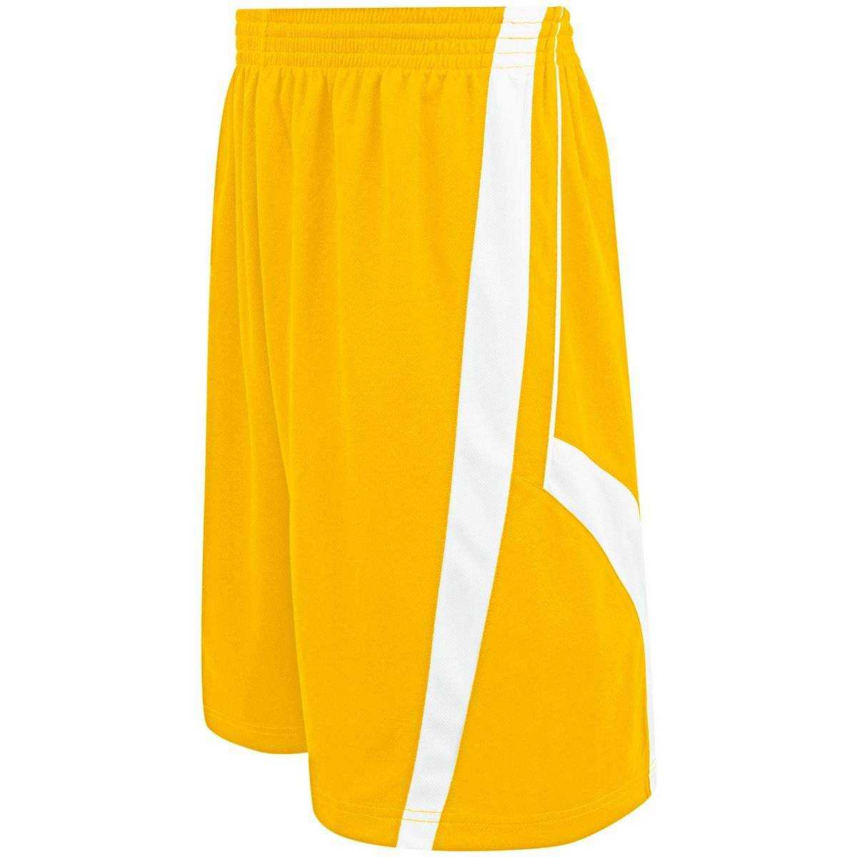 High Five 335800 Fusion Reversible Short Adult - Athletic Gold White - HIT a Double