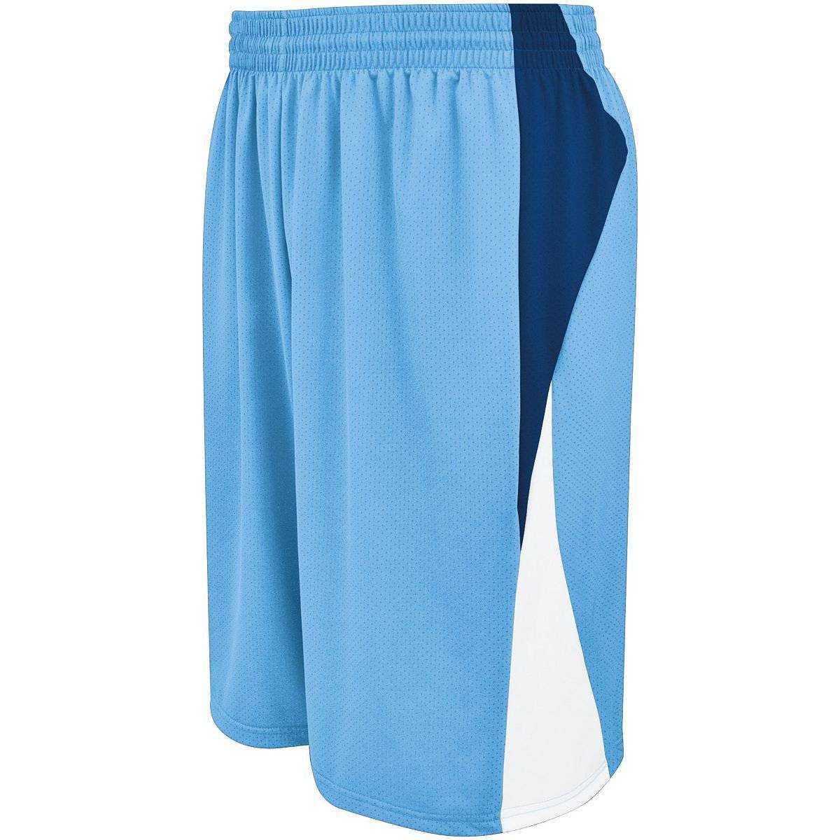 High Five 335850 Adult Campus Reversible Short - Columbia Blue Navy Wh - HIT a Double