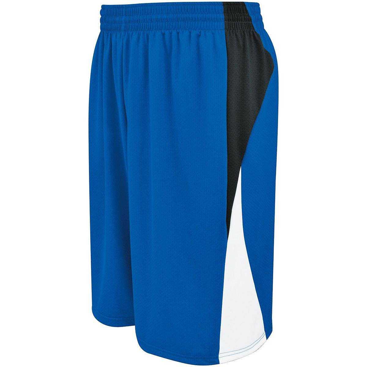 High Five 335850 Adult Campus Reversible Short - Royal Black White - HIT a Double