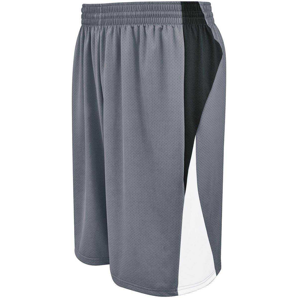 High Five 335851 Youth Campus Reversible Short - Graphite Black White - HIT a Double