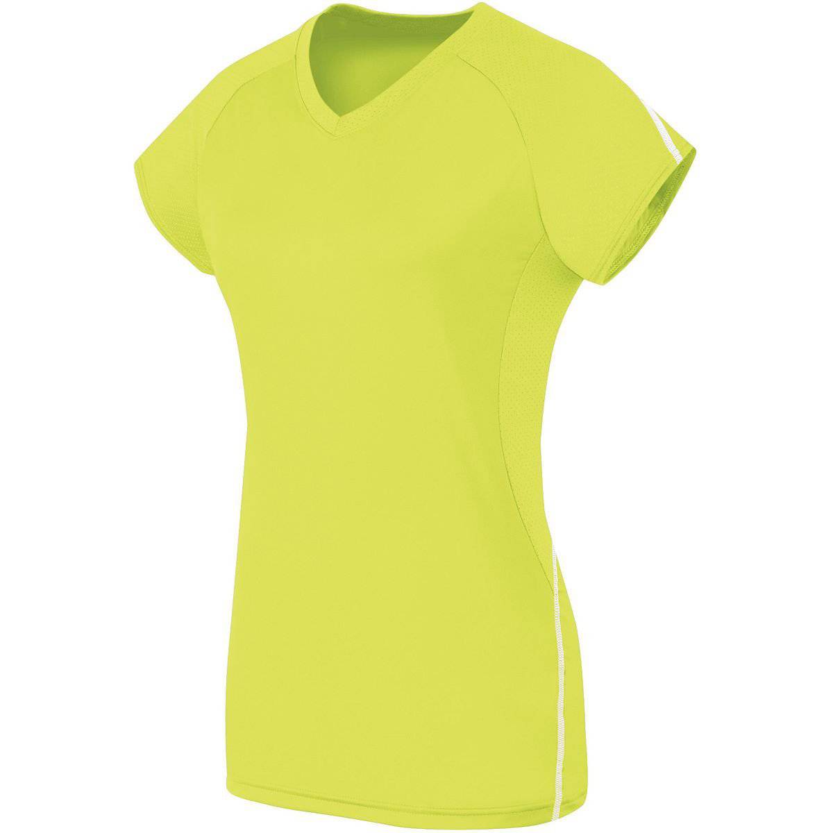 High Five 342172 Womens Short Sleeve Solid Jersey - Lime White - HIT a Double