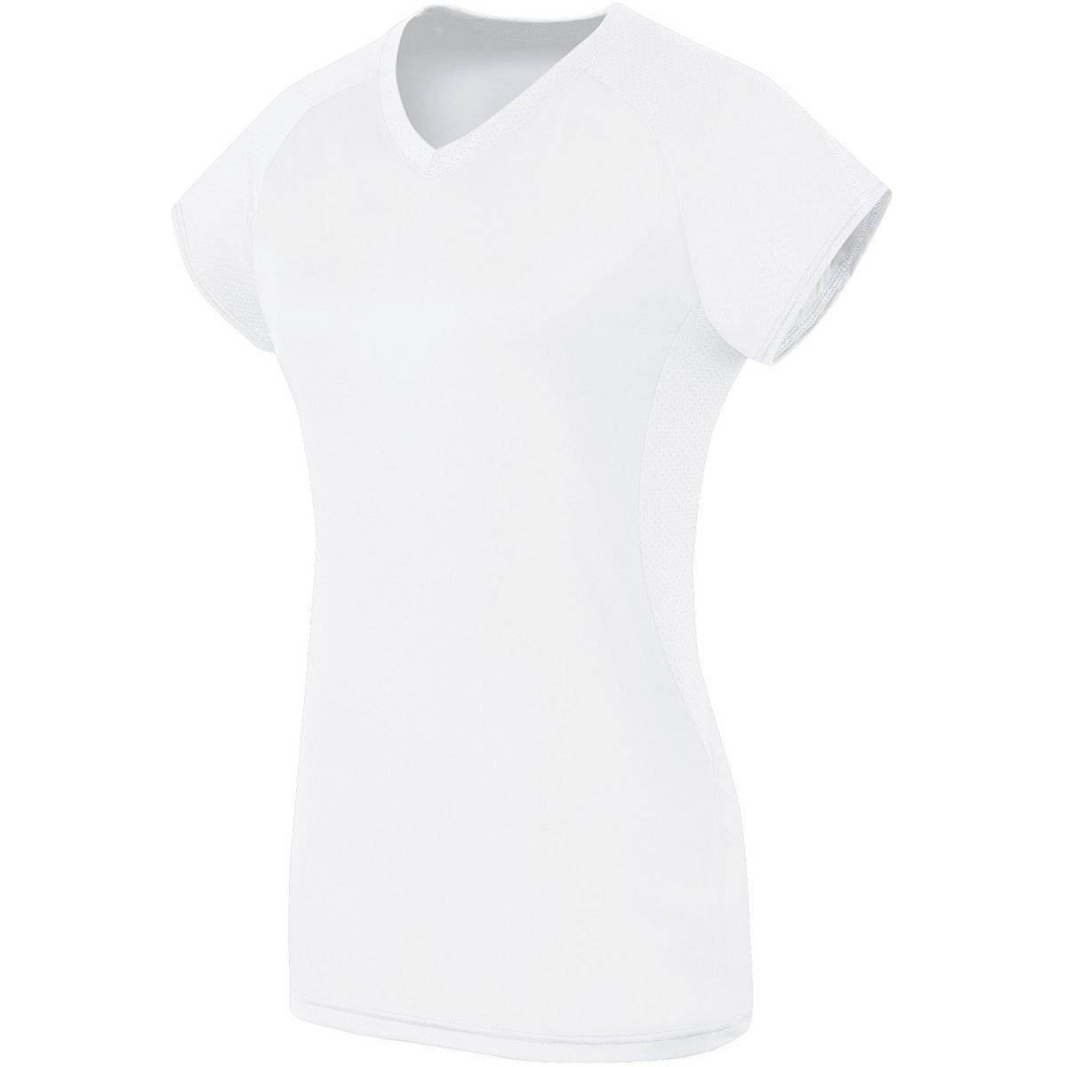 High Five 342172 Womens Short Sleeve Solid Jersey - White White - HIT a Double