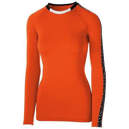 High Five 342202 Women&#39;s Spectrum Jersey Long Sleeve - Orange Black White - HIT a Double