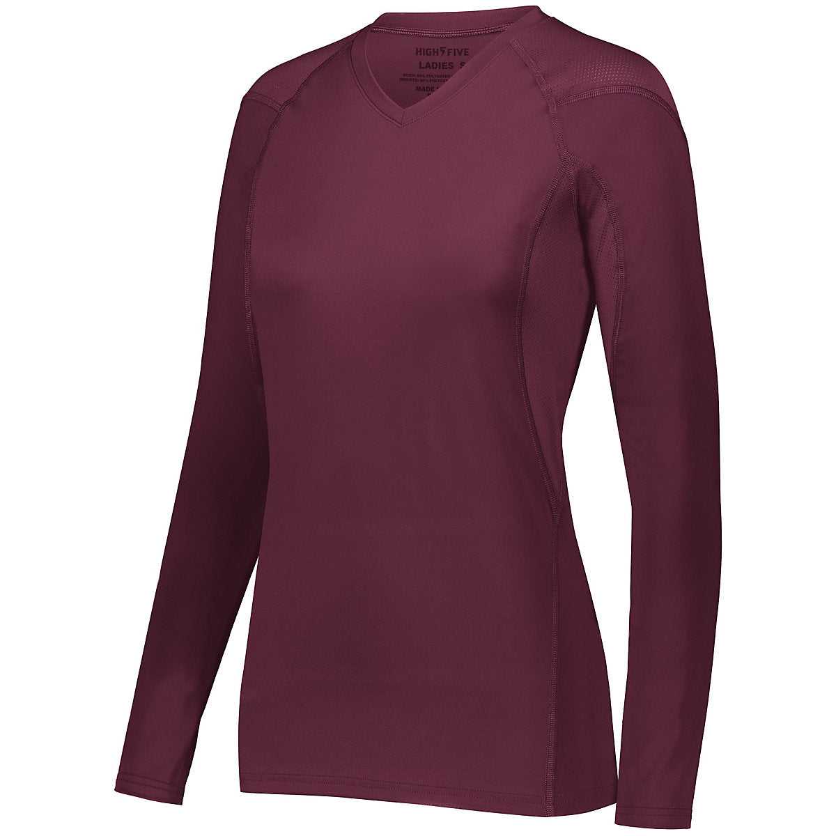 High Five 342212 Ladies Truhit Long Sleeve Jersey - Maroon (Hlw) - HIT a Double