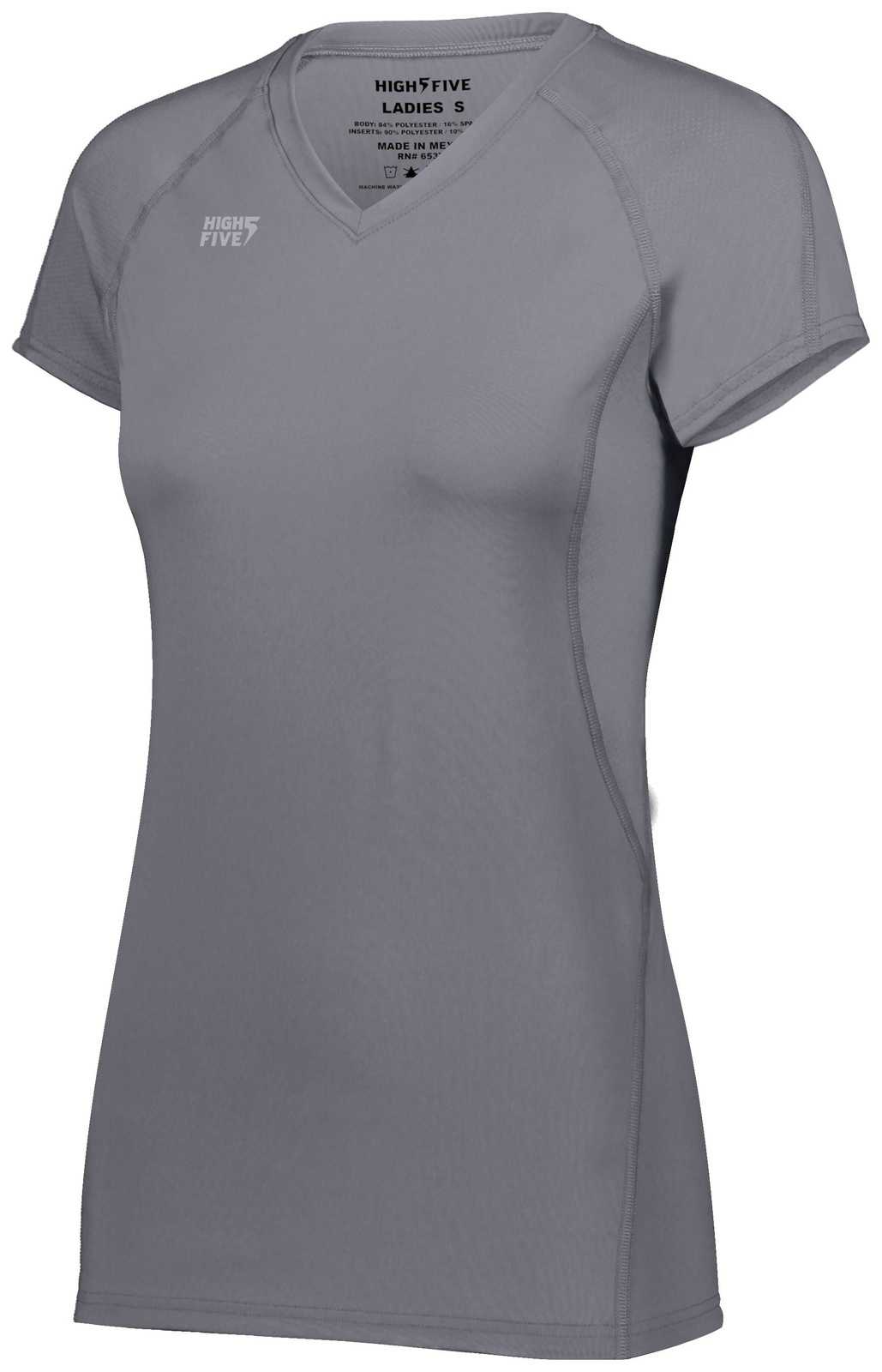 High Five 342222 Ladies Truhit Short Sleeve Jersey - Graphite - HIT a Double